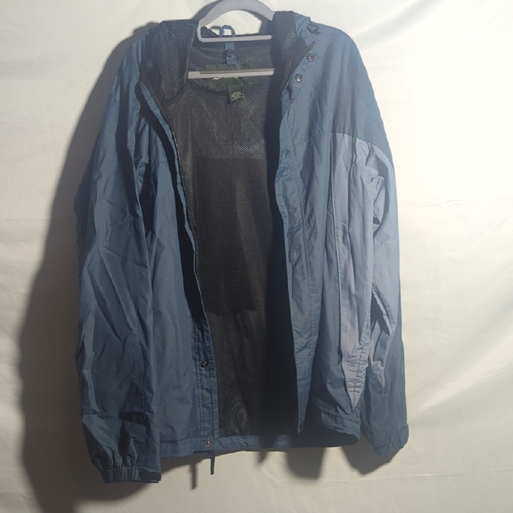 Eddie Bauer Men’s Light Blue Windbreaker Jacket Size L Like New